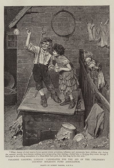 Jardines del Paraíso, Londres, Candidatos para la Ayuda de la Asociación de Vacaciones en el Campo para Niños de Robert Barnes
